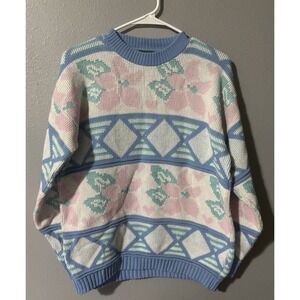 Women's Vintage Cabin Creek Sweater Size Small Pastels 100% Acrylic